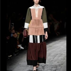 Valentino Spring/Summer 2016 Vintage Colorblock Dress Patchwork 46 LARGE